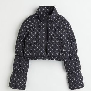 ✨ H&M ✨ Patterned Puffer Jacket Cropped Coat